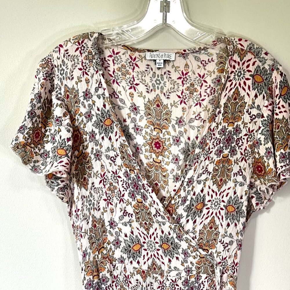 Patrons of Peace Women’s Bohemian Floral Maxi Dress - Picture 3 of 10